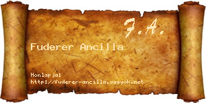 Fuderer Ancilla névjegykártya